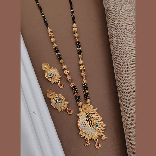 Akruti Collection Gold Plated Pota Stone Mangalsutra