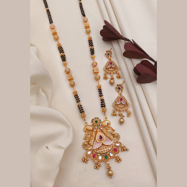 Akruti Collection Gold Plated Pota Stone Mangalsutra