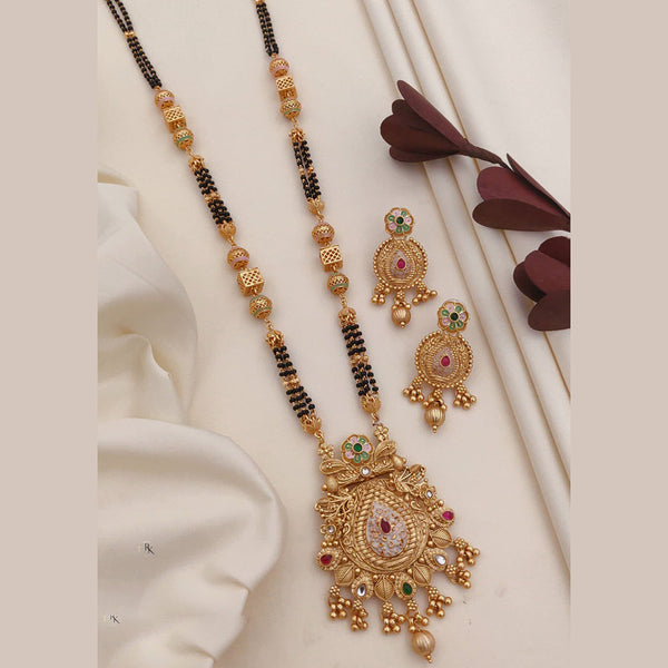 Akruti Collection Gold Plated Pota Stone Mangalsutra