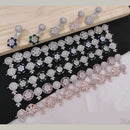 Akruti Collection Silver Plated American Diamonds Necklace Set