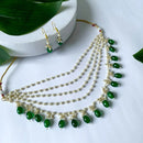 Akruti Collection Gold Plated Pearl And Beads Necklace Set