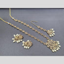 Akruti Collection Gold Plated Crystal Stone And Pearls Long Necklace Set