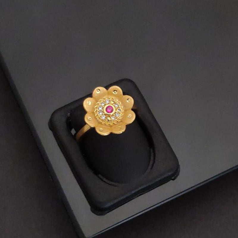 Akruti Collection Gold Plated Austrian Stone Ring