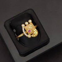 Akruti Collection Gold Plated Austrian Stone Ring
