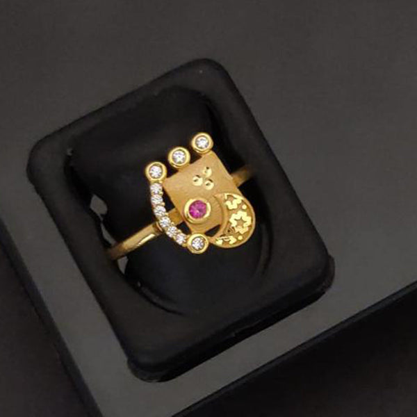 Akruti Collection Gold Plated Austrian Stone Ring