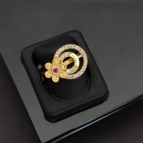 Akruti Collection Gold Plated Austrian Stone Ring