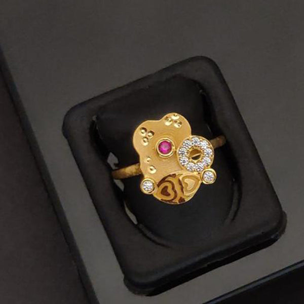 Akruti Collection Gold Plated Austrian Stone Ring