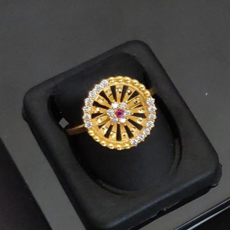 Akruti Collection Gold Plated Austrian Stone Ring