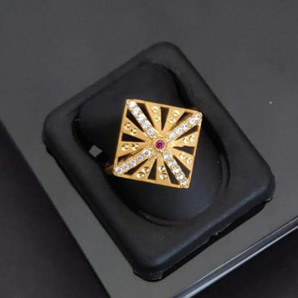 Akruti Collection Gold Plated Austrian Stone Ring