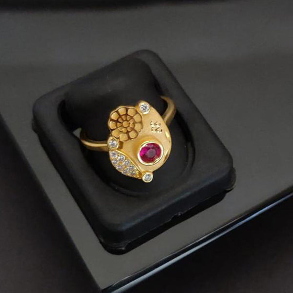 Akruti Collection Gold Plated Austrian Stone Ring