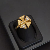 Akruti Collection Gold Plated Austrian Stone Ring