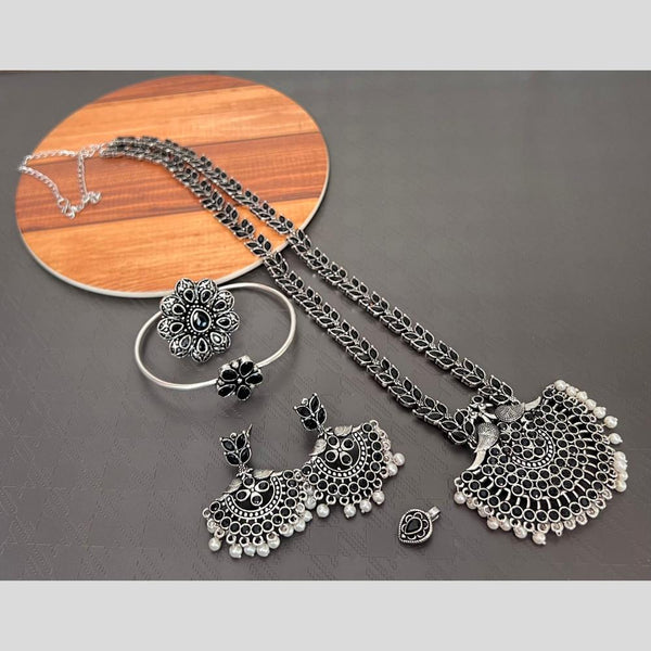 Akruti Collection Oxidised Plated Combo Set