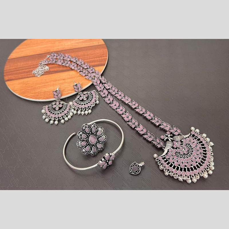 Akruti Collection Oxidised Plated Combo Set