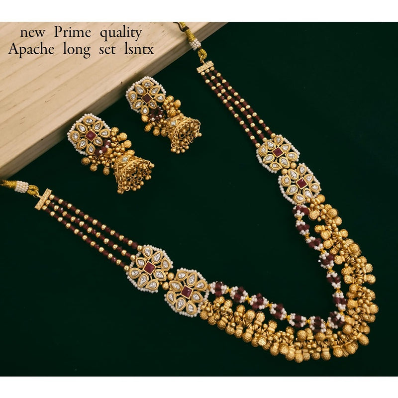 Akruti Collection Gold Plated Beads Necklace Set