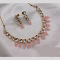 Akruti Collection Gold Plated Kundan And Beads Neckalce Set