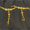 Akruti Collection Gold Plated Pota Stone Hand Harness