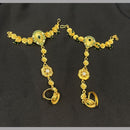 Akruti Collection Gold Plated Pota Stone Hand Harness