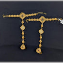 Akruti Collection Gold Plated Pota Stone Hand Harness