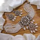 Akruti Collection Designer Kundan Necklace Set with Matching Earrings