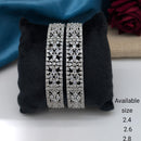Akruti Collection Premium Silver Polish American Diamond Bangles