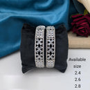 Akruti Collection Premium Silver Polish American Diamond Bangles