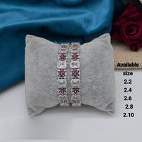Akruti Collection Premium Silver Polish American Diamond Bangles