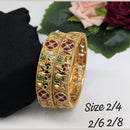Akruti Collection Gold Plated Kundan Stone Bangle Set