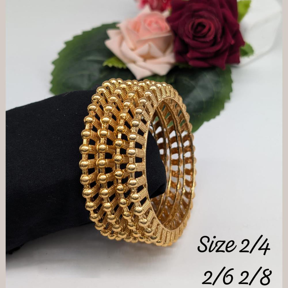 Akruti Collection Gold Plated Bangle Set