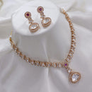 Akruti Collection Gold Plated Polki Kundan Stone Necklace Set