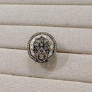 Akruti Collection Gold Plated Pota Stone Ring