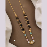 Akruti Collection Gold Plated Long Mangalsutra