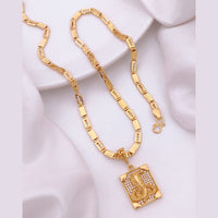 Akruti Collection Gold Plated Austrian Stone Men's Chain Pendant