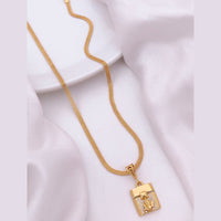 Akruti Collection Gold Plated Austrian Stone Men's Chain Pendant