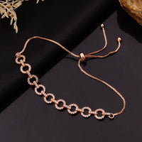 Akruti Collection Gold Plated Austrian Stone Adjustable Bracelet