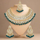 Akruti Collection Gold Plated Kundan Stone And Beads Necklace Set