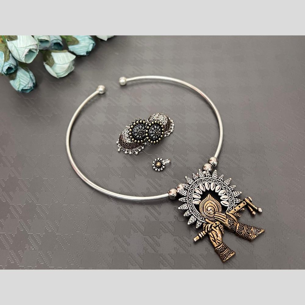 Akruti Collection 2 Tone Plated Necklace Set