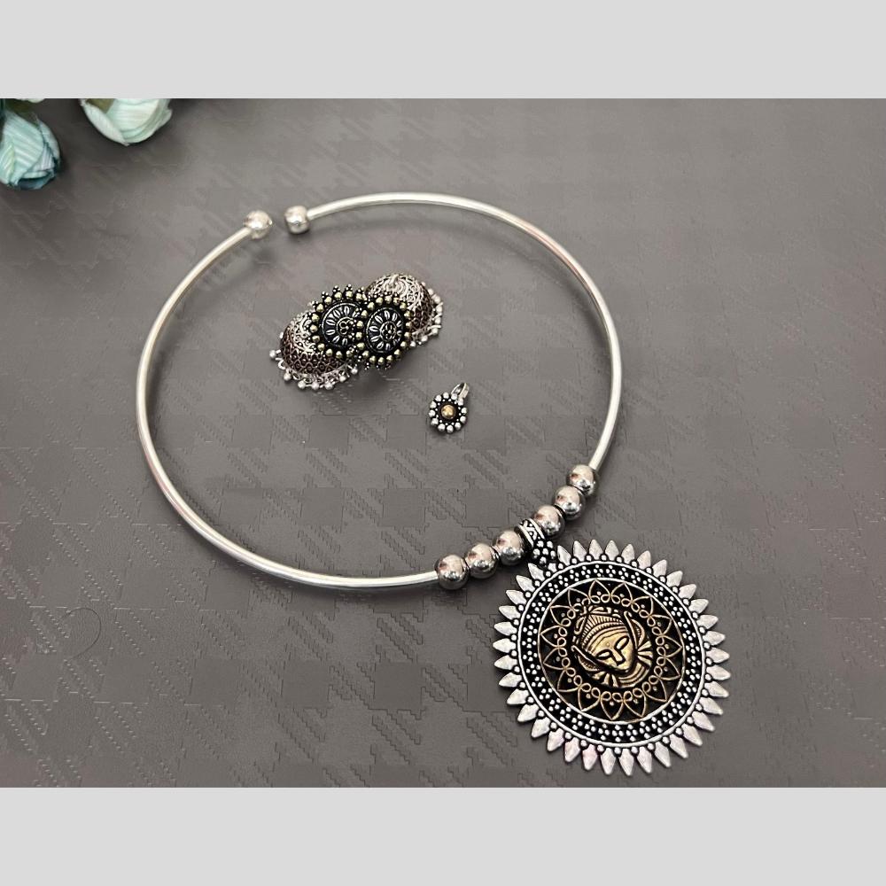 Akruti Collection 2 Tone Plated Necklace Set