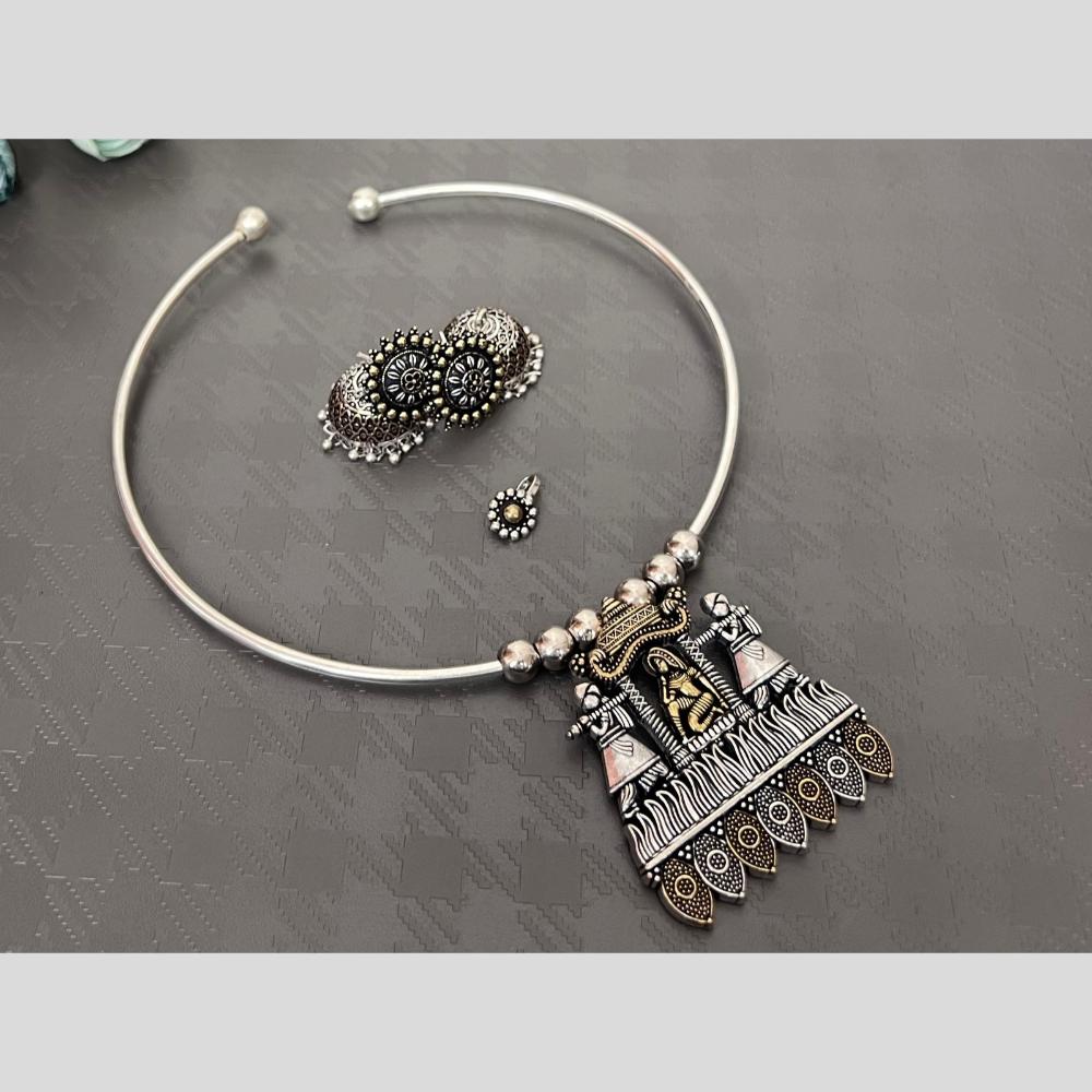 Akruti Collection 2 Tone Plated Necklace Set