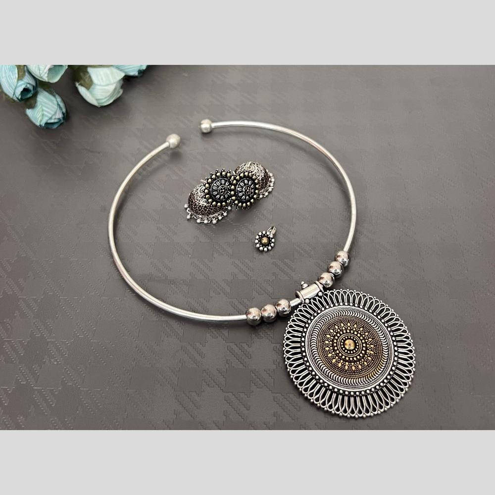 Akruti Collection 2 Tone Plated Necklace Set