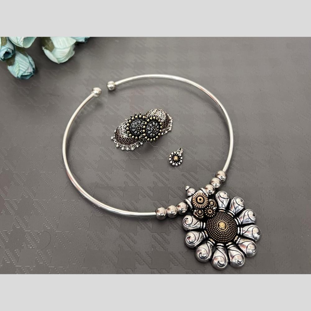 Akruti Collection 2 Tone Plated Necklace Set