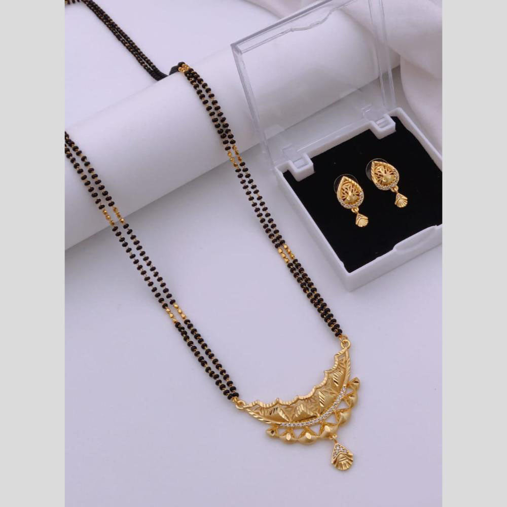 Akruti Collection Gold Plated Austrian Stone Mangalsutra Set