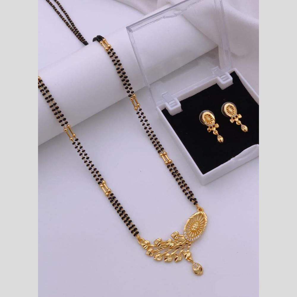 Akruti Collection Gold Plated Austrian Stone Mangalsutra Set
