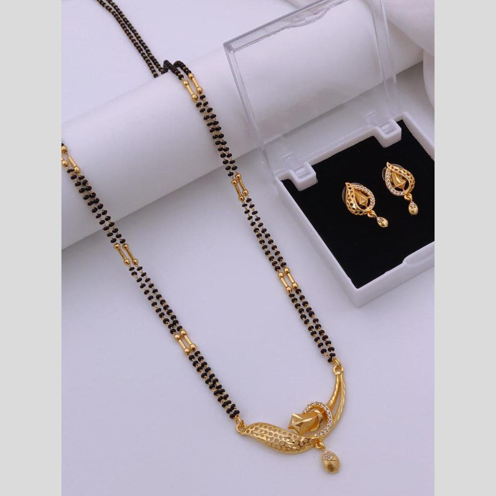 Akruti Collection Gold Plated Austrian Stone Mangalsutra Set