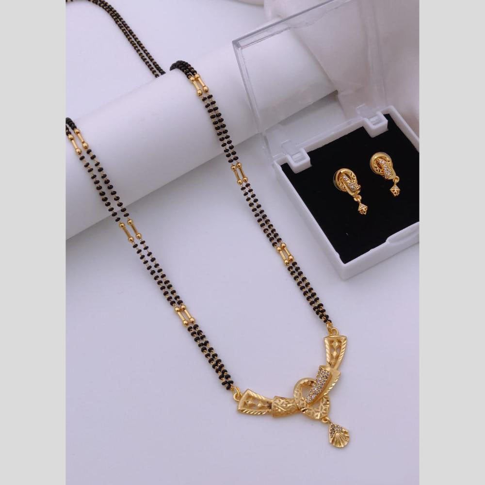 Akruti Collection Gold Plated Austrian Stone Mangalsutra Set