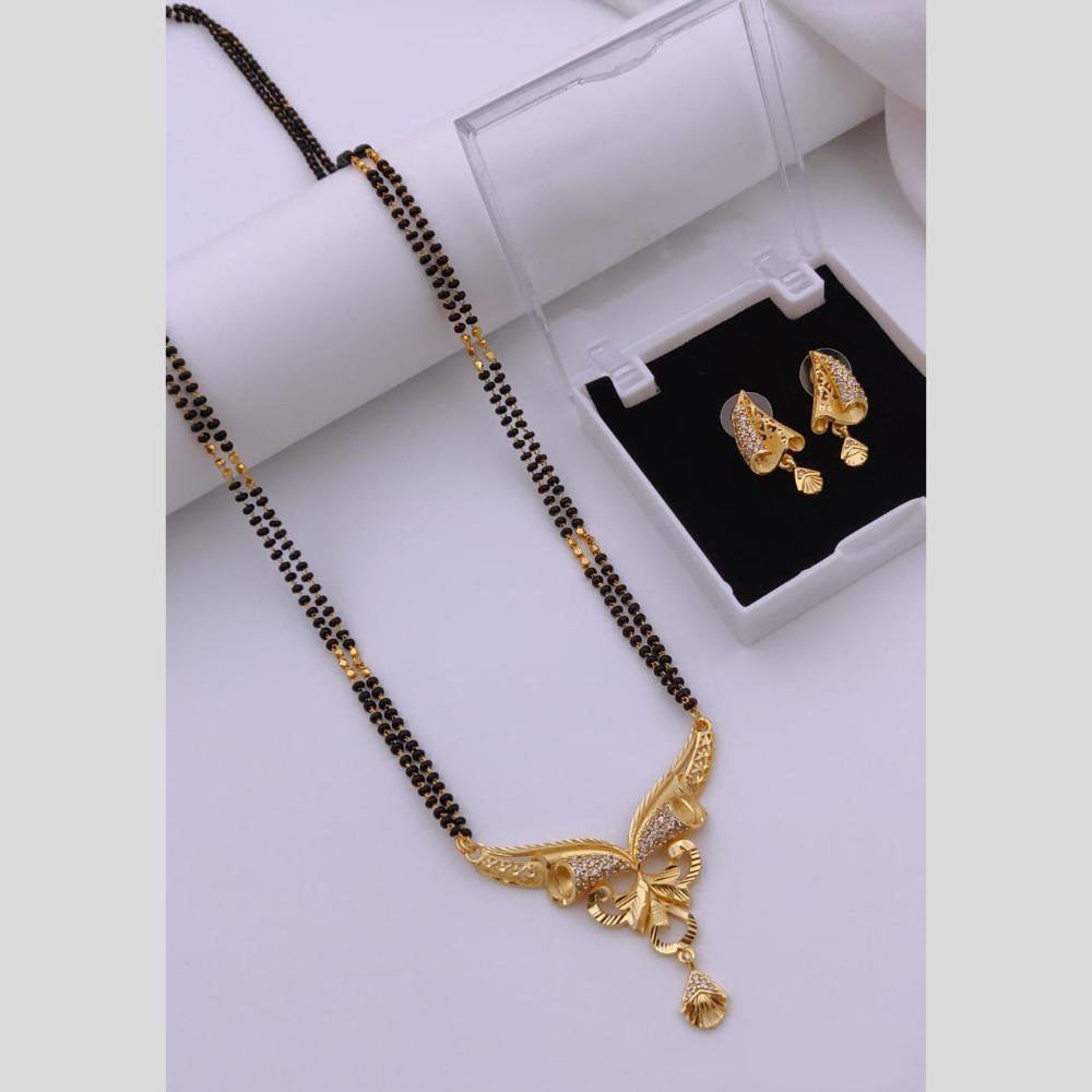 Akruti Collection Gold Plated Austrian Stone Mangalsutra Set