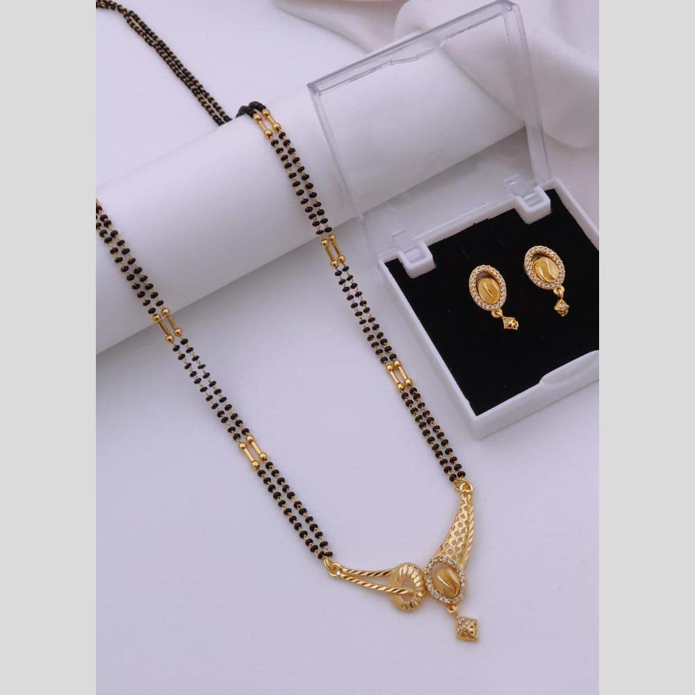 Akruti Collection Gold Plated Austrian Stone Mangalsutra Set