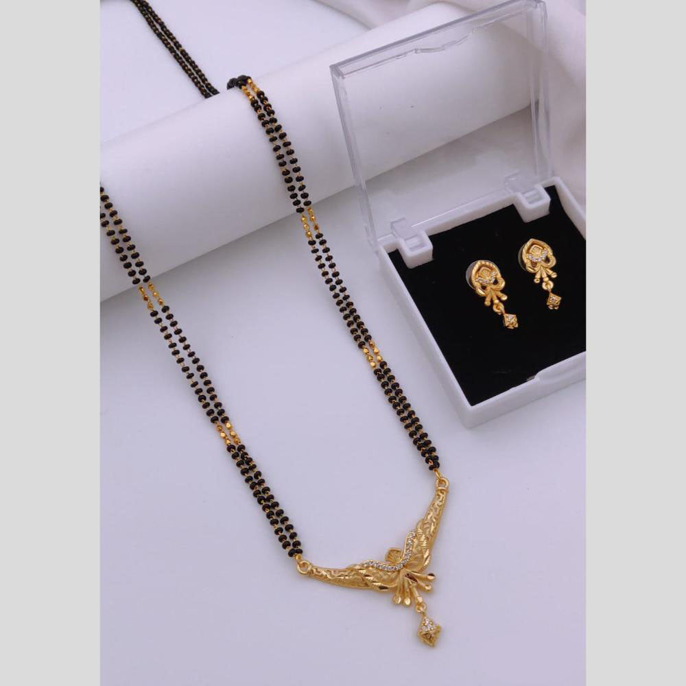 Akruti Collection Gold Plated Austrian Stone Mangalsutra Set