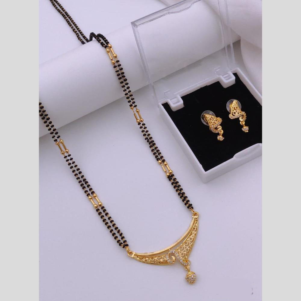Akruti Collection Gold Plated Austrian Stone Mangalsutra Set
