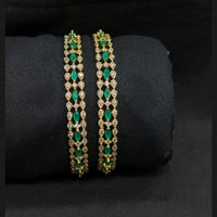 Akruti Collection Premium Gold Plated American Diamond Bangles