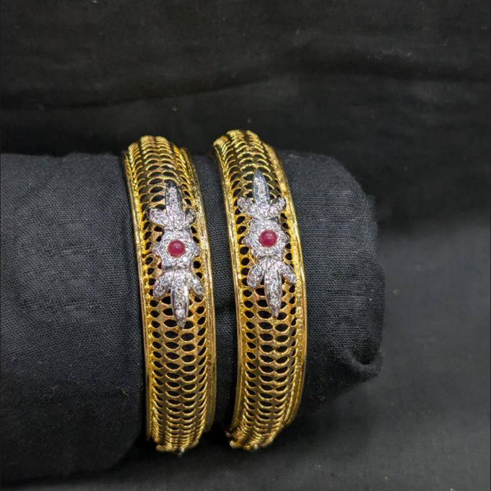 Akruti Collection Premium 2 Tone Plated Bangle